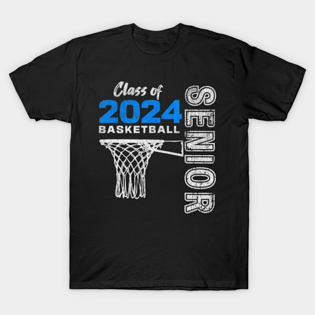 Basketball Player Senior Class Of 2024 Graduation 2024 T-Shirt by marchizano